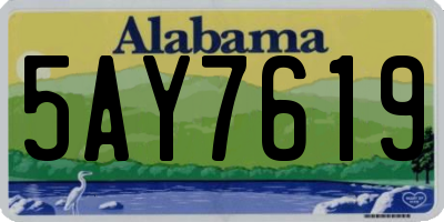 AL license plate 5AY7619