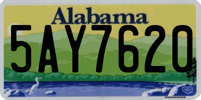 AL license plate 5AY7620