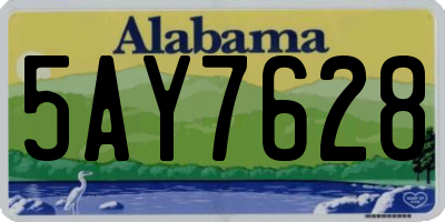 AL license plate 5AY7628