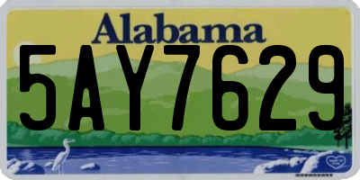AL license plate 5AY7629