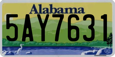 AL license plate 5AY7631