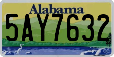 AL license plate 5AY7632