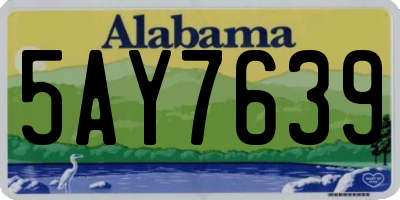 AL license plate 5AY7639