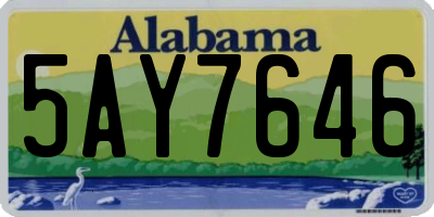 AL license plate 5AY7646
