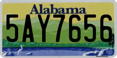 AL license plate 5AY7656