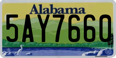 AL license plate 5AY7660