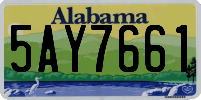 AL license plate 5AY7661