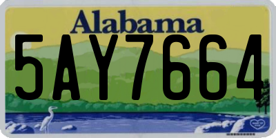 AL license plate 5AY7664