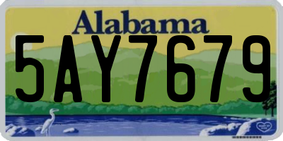 AL license plate 5AY7679
