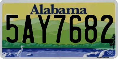 AL license plate 5AY7682
