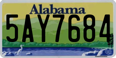 AL license plate 5AY7684