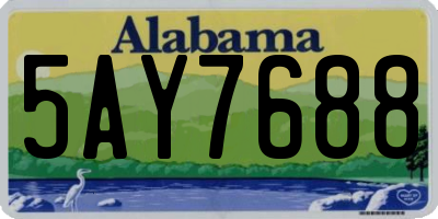 AL license plate 5AY7688
