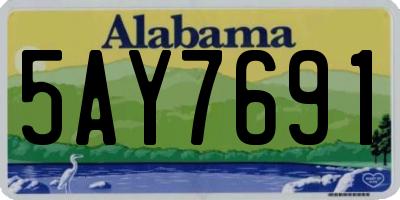 AL license plate 5AY7691