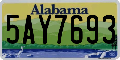 AL license plate 5AY7693