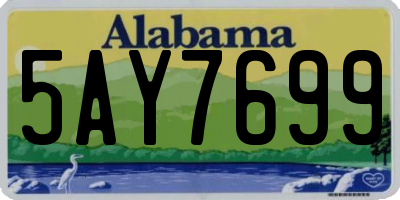 AL license plate 5AY7699