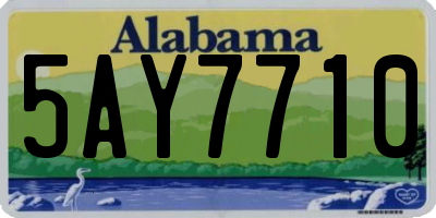 AL license plate 5AY7710