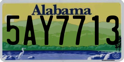 AL license plate 5AY7713