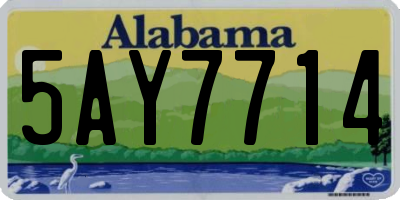 AL license plate 5AY7714