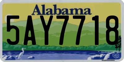 AL license plate 5AY7718