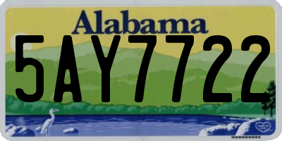 AL license plate 5AY7722