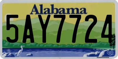 AL license plate 5AY7724