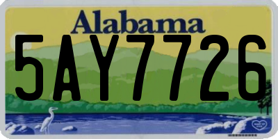 AL license plate 5AY7726