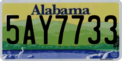 AL license plate 5AY7733