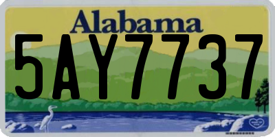 AL license plate 5AY7737