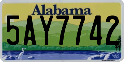 AL license plate 5AY7742