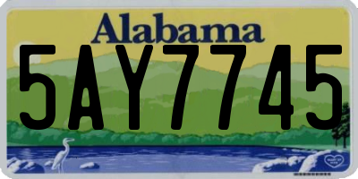 AL license plate 5AY7745