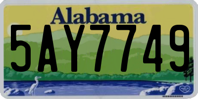 AL license plate 5AY7749