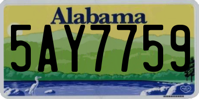 AL license plate 5AY7759