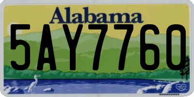 AL license plate 5AY7760