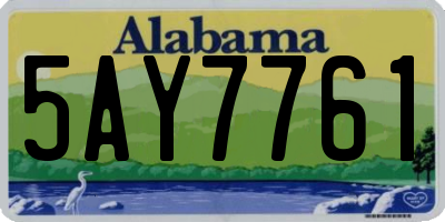 AL license plate 5AY7761