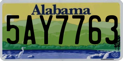 AL license plate 5AY7763