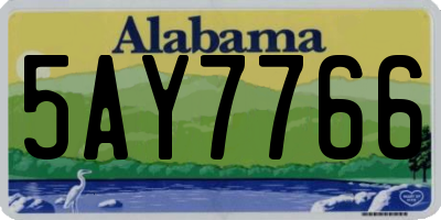 AL license plate 5AY7766