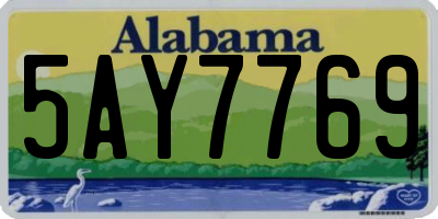 AL license plate 5AY7769