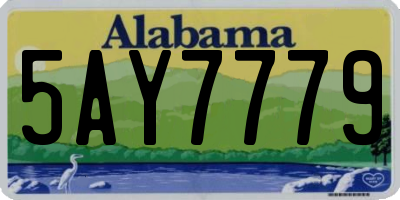 AL license plate 5AY7779