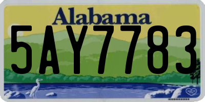 AL license plate 5AY7783