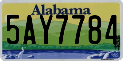 AL license plate 5AY7784