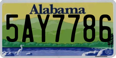 AL license plate 5AY7786
