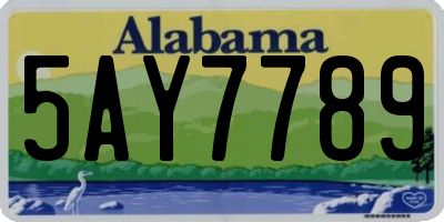 AL license plate 5AY7789