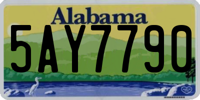 AL license plate 5AY7790