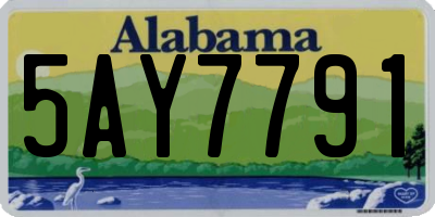 AL license plate 5AY7791