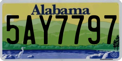 AL license plate 5AY7797