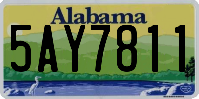AL license plate 5AY7811