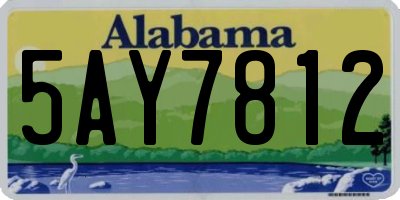 AL license plate 5AY7812