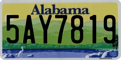AL license plate 5AY7819