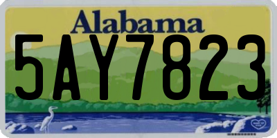 AL license plate 5AY7823