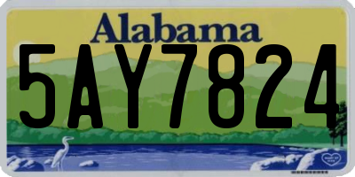 AL license plate 5AY7824